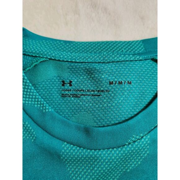 Under Armour TShirt Mens Medium Green Camo Short Sleeve Soccer Athleisure - Picture 2 of 10